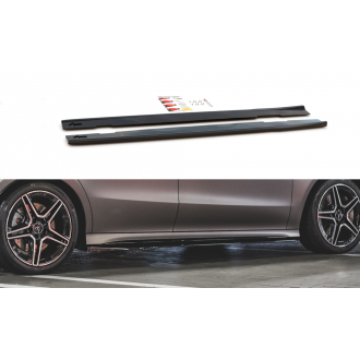 Maxtondesign Seitenschweller für Mercedes Benz CLA-Klasse C118 A35 AMG schwarz hochglanz