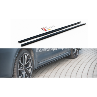 Maxtondesign Seitenschweller für Toyota Corolla XII Limousine schwarz hochglanz