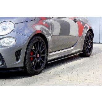 Maxtondesign Seitenschweller für Fiat 500 Abarth MK1 Facelift schwarz hochglanz