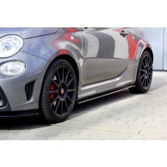 Maxtondesign Seitenschweller für Fiat 500 Abarth MK1 Facelift schwarz hochglanz