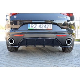 Maxtondesign Diffusor für Alfa Romeo Stelvio schwarz hochglanz