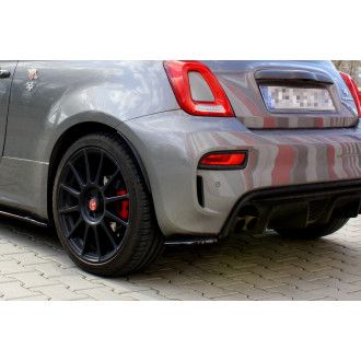 Maxtondesign Diffusor Erweiterung li/re für Fiat 500 Abarth MK1 Facelift schwarz hochglanz