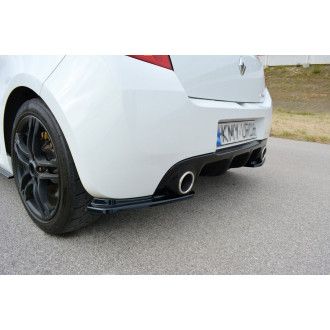 Maxtondesign Diffusor Erweiterung li/re für Renault Clio MK3 RS Facelift schwarz hochglanz