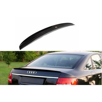 Maxton Design ABS Spoiler Aufsatz für Audi A6 C6 S6|RS6 S-Line Vorfacelift schwarz hochglanz