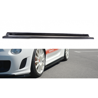 Maxton Design ABS Seitenschweller für Fiat 500 Abarth MK1 schwarz hochglanz
