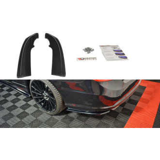 Maxton Design ABS Diffusor Seiten Eerwiterungen Flaps für Mercedes Benz E-Klasse W207 AMG AMG Paket Coupe schwarz hochglanz
