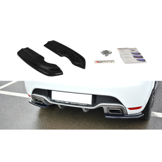 Maxton Design ABS Diffusor Seiten Eerwiterungen Flaps für Renault Clio MK4 RS schwarz hochglanz