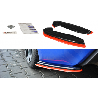 Maxton Design ABS Diffusor Seiten Eerwiterungen Flaps für Subaru BRZ MK1 Facelift schwarz hochglanz
