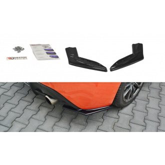 Maxton Design ABS Diffusor Seiten Eerwiterungen Flaps für Toyota GT86 Facelift schwarz hochglanz