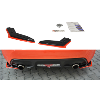 Maxton Design ABS Diffusor Seiten Eerwiterungen Flaps für Toyota GT86 Facelift schwarz hochglanz