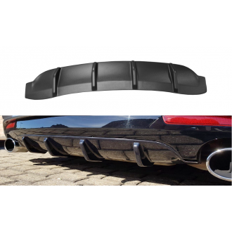 Maxton Design ABS Diffusor für Volkswagen Scirocco MK3 R R-Line Facelift schwarz hochglanz