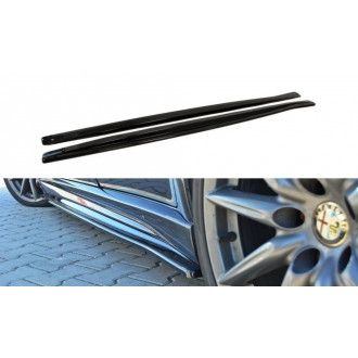 Maxton Design ABS Seitenschweller für Alfa Romeo 159 schwarz hochglanz