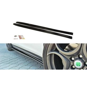 Maxton Design ABS Seitenschweller für Alfa Romeo Giulietta schwarz hochglanz