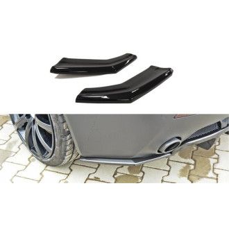 Maxton Design ABS Diffusor Seiten Eerwiterungen Flaps für Aston Martin V8 Vantage schwarz hochglanz
