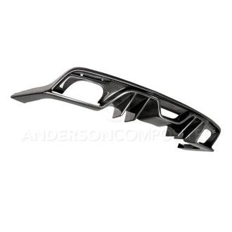 Anderson Composites Type-AR carbon fiber rear valance for 2015-2017 Ford Mustang with quad-tip exhaust