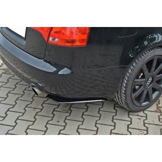 Maxton Design ABS Diffusor Seiten Eerwiterungen Flaps für Audi A4 B7 S4|RS4 schwarz hochglanz
