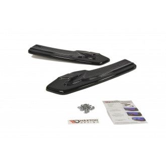 Maxton Design ABS Diffusor Seiten Eerwiterungen Flaps für Audi A5 8T S5|RS5 S-Line Facelift schwarz hochglanz