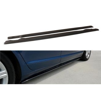 Maxton Design ABS Seitenschweller für Audi A6 C6 S6|RS6 S-Line Vorfacelift schwarz hochglanz