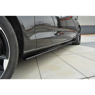 Maxton Design ABS Seitenschweller für Audi A6 C7 S6|RS6 schwarz hochglanz