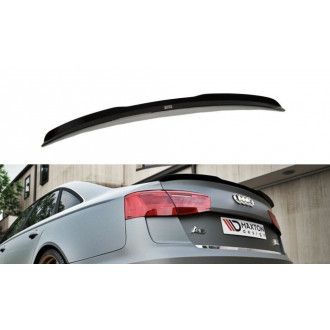 Maxton Design ABS Spoiler Aufsatz für Audi A6 C7 S6|RS6 S-Line Limo schwarz hochglanz