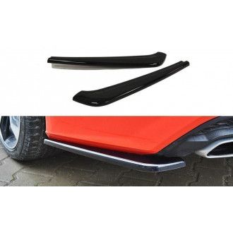 Maxton Design ABS Diffusor Seiten Eerwiterungen Flaps für Audi A7 C7 S7|RS7 S-Line Facelift schwarz hochglanz