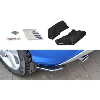 Maxton Design ABS Diffusor Seiten Eerwiterungen Flaps für Audi Q2 schwarz hochglanz