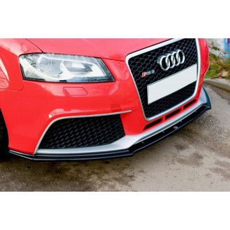 Maxton Design ABS Frontlippe V.1 für Audi A3 8P S3|RS3 schwarz hochglanz
