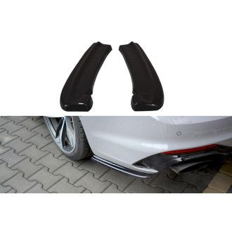 Maxton Design ABS Diffusor Seiten Eerwiterungen Flaps für Audi A5 F5 S5|RS5 Coupe schwarz hochglanz