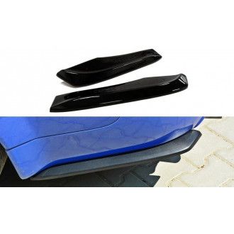 Maxton Design ABS Diffusor Seiten Eerwiterungen Flaps für Audi A6 C5 S6|RS6 schwarz hochglanz