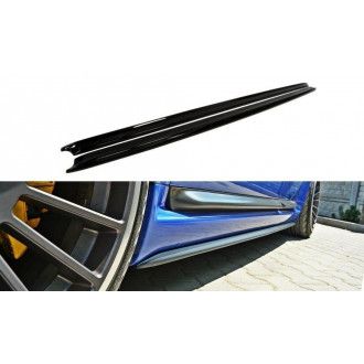 Maxton Design ABS Seitenschweller für Audi A6 C5 S6|RS6 schwarz hochglanz