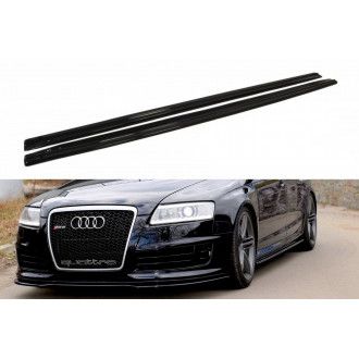 Maxton Design ABS Seitenschweller für Audi A6 C6 S6|RS6 schwarz hochglanz