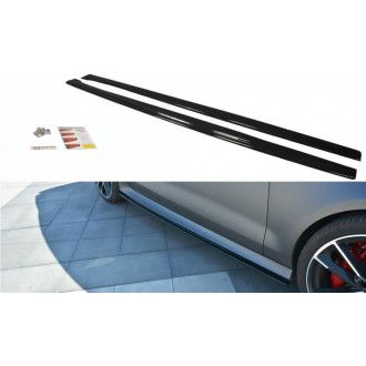 Maxton Design ABS Seitenschweller für Audi A7 C7 S7|RS7 Facelift schwarz hochglanz