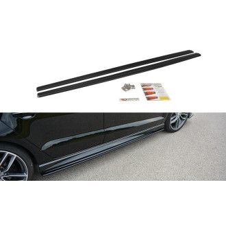 Maxton Design ABS Seitenschweller für Audi A3 8V S3|RS3 Facelift Limo schwarz hochglanz