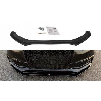 Maxton Design ABS Frontlippe V.2 für Audi A4 B8 S4|RS4 Facelift schwarz hochglanz