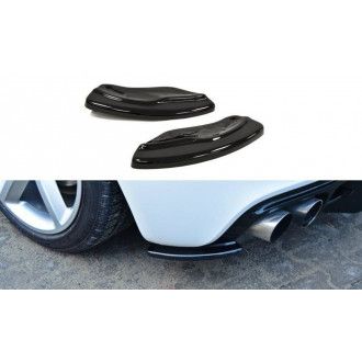Maxton Design ABS Diffusor Seiten Eerwiterungen Flaps für Audi TT 8J schwarz hochglanz