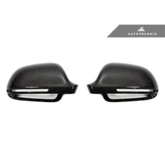 AutoTecknic Replacement Carbon Fiber Mirror Covers - Audi 8P A3/S3 | B8 A4/S4 | 8T A5/S5 without Side Assist