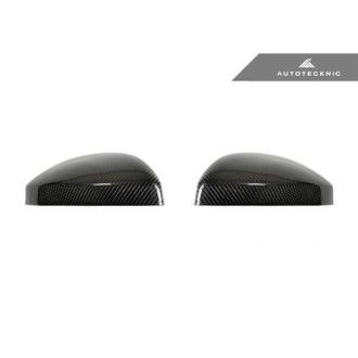 AutoTecknic Replacement Carbon Fiber Mirror Covers - Audi 8S MK3 TT/TTS 15-17 | 4S MK2 R8 16-18 without Side Assist