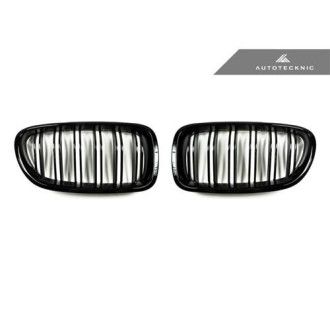 AutoTecknic Glazing Black Front Grille - Dual Slats - F10 (does not fit vehicles equipped with night vision option)