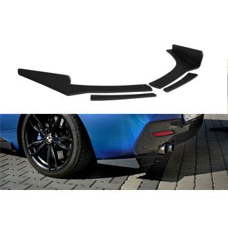 Maxton Design ABS Diffusor Seiten Eerwiterungen Flaps für BMW 1er F20|F21 M-Paket Facelift schwarz matt