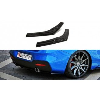 Maxton Design ABS Diffusor Seiten Eerwiterungen Flaps für BMW 1er F20|F21 M-Paket Facelift schwarz hochglanz