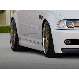 Maxton Design ABS Seitenschweller M3 Style für BMW 3er E46 M3 Coupe und Cabrio schwarz matt
