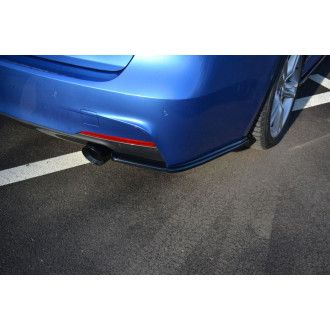 Maxton Design ABS Diffusor Seiten Eerwiterungen Flaps für BMW 3er F30|F80 M3 M-Paket Limo schwarz hochglanz
