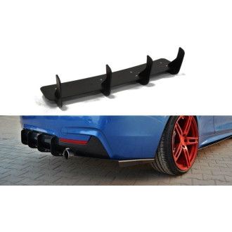 Maxton Design ABS Diffusor Heckschürzen Ansatz für BMW 4er F32 M-Paket schwarz matt