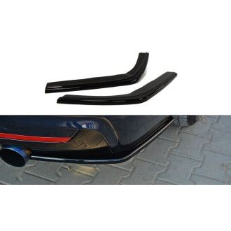 Maxton Design ABS Diffusor Seiten Eerwiterungen Flaps für BMW 4er F32 M-Paket schwarz hochglanz