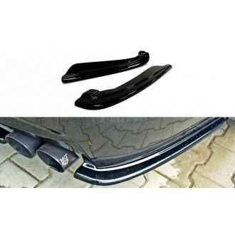 Maxton Design ABS Diffusor Seiten Eerwiterungen Flaps für BMW 5er F10|F11 M-Paket schwarz hochglanz Doppel-Endrohre