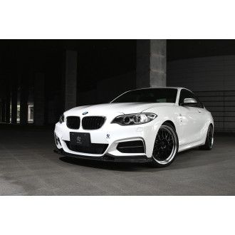 3Ddesign carbon front lip fitting for BMW 2 Series F22 with M-Tech