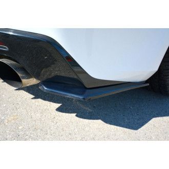 Maxton Design ABS Diffusor Seiten Eerwiterungen Flaps für Chevrolet Camaro MK6 Coupe schwarz hochglanz