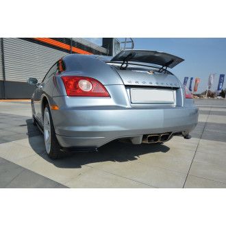 Maxton Design ABS Diffusor Seiten Eerwiterungen Flaps für Chrysler Crossfire schwarz hochglanz