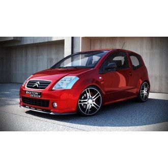 Maxton Design ABS Frontlippe für Citroen C2 schwarz hochglanz
