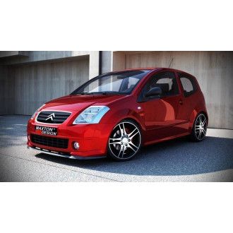 Maxton Design ABS Frontlippe für Citroen C2 schwarz hochglanz